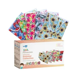WeCare 3-ply Disposable Face Masks, Kids, Assorted Summer Designs, 50/Box (WMN100101)