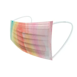 WeCare 3-ply Disposable Face Masks, Adult, Assorted Watercolor Designs, 50/Pack (WMN100081)