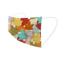 WeCare 3-ply Disposable Face Masks, Adult, Assorted Fall Designs, 50/Box (WMN100114)