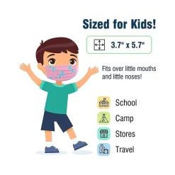 WeCare 3-ply Disposable Face Masks, Kids, Assorted Unicorn Designs, 50/Box (WMN100117)