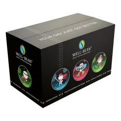 Well-Bean Coffee Slay the Day Caffeinated Coffee Frac Pack, Dark Roast, 2.5 oz., 18/Carton (WCB82022)