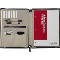 Wenger Amelie Polyester Padfolio with Zipper Closure, Navy (601565)