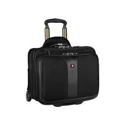 Wenger Patriot II Two Piece 17" Polyester Rolling Laptop Bag, Black (602685)