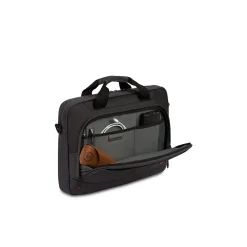 Wenger State Laptop Slim Briefcase, Black/Gray Heather Polyester (WG3860204581)