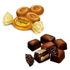 Werther's Original Carmel Hard Candies and Riesen Carmel Chocolates, 30 oz (600-00285)