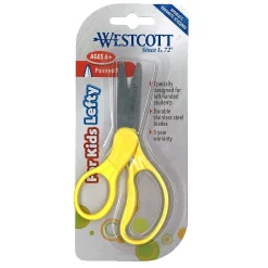 Westcott School Left-Handed 5" Kids Stainless Steel Scissors, Assorted Colors, Pack of 6 (ACM13178-6)