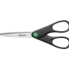 Westcott Straight KleenEarth 7" Recycled Stainless Steel Standard Scissors, Pointed Tip, Black (44218)