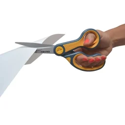 Westcott Titanium Bonded 8" Stainless Steel Multi-Purpose/Heavy Duty Scissor, Pointed Tip, Gray/Yellow, 2/Pack (16550)