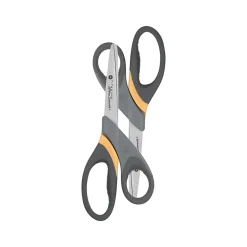 Westcott Titanium Bonded UltraSmooth 8" Heavy Duty Scissors, Blunt Tip, Gray/Yellow, 2/Pack (14107)