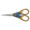 Westcott Titanium Bonded 5" Non-Stick Titanium Multi-Purpose/Heavy Duty Scissor, Pointed Tip, Gray/Yellow (14881)