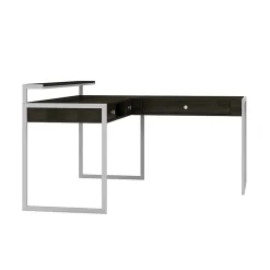 Whalen Asherton 60" W L-Shaped Computer Desk, Fawn Aged Oak (SPUS-ASHD)