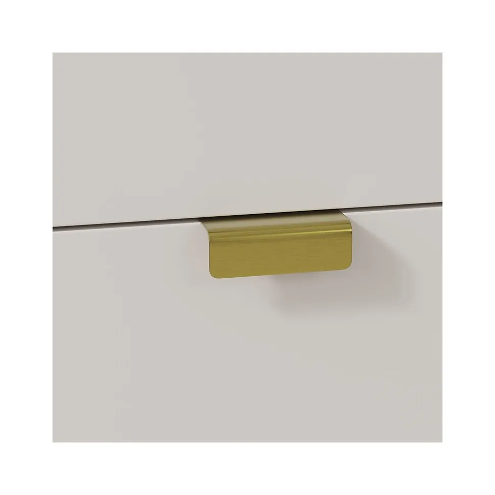 Whalen Breenly 2-Drawer Mobile Vertical File Cabinet, Letter/Legal Size, 28"H x 16"W x 20.63"D, Off-White/Gold (SPUS-BRMF-WH)