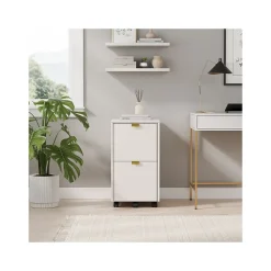 Whalen Breenly 2-Drawer Mobile Vertical File Cabinet, Letter/Legal Size, 28