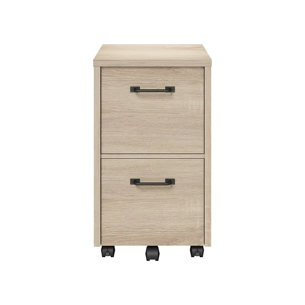 Whalen Dulzura 2-Drawer Mobile Vertical File Cabinet, Letter/Legal Size, 29.25"H x 17"W x 20"D, Warm Brown (SPUS-DZMF-LBM)