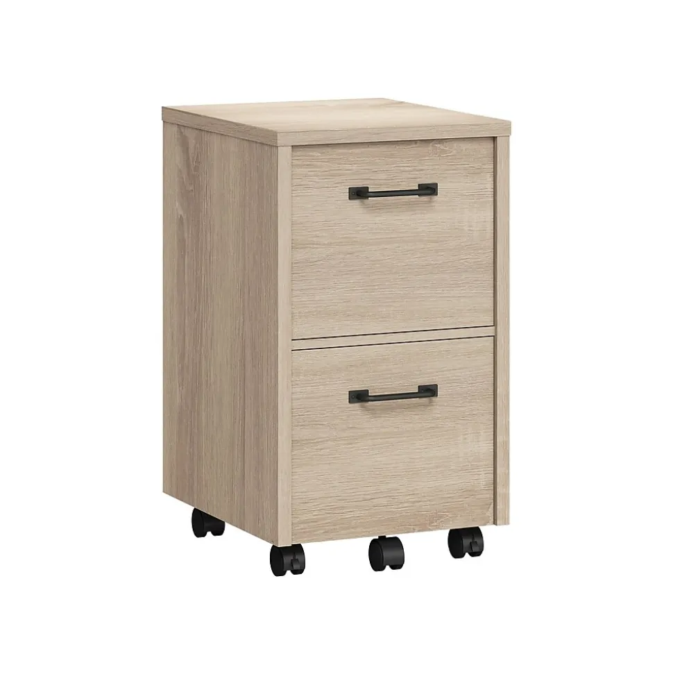 Whalen Dulzura 2-Drawer Mobile Vertical File Cabinet, Letter/Legal Size, 29.25"H x 17"W x 20"D, Warm Brown (SPUS-DZMF-LBM)