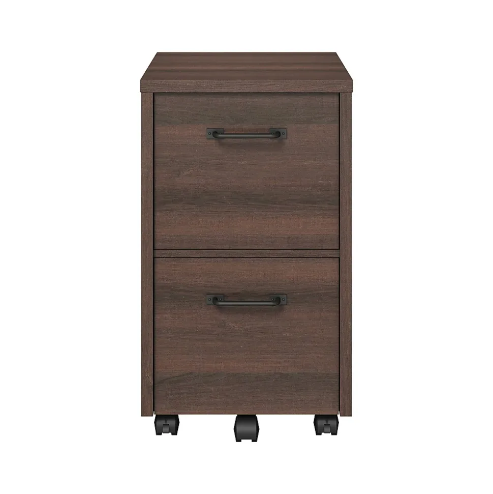 Whalen Dulzura 2-Drawer Mobile Vertical File Cabinet, Letter/Legal Size, 29.25"H x 17"W x 20"D, Dark Brown (SPUS-DZMF-DBM)