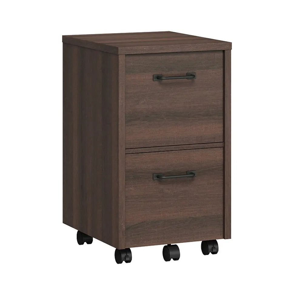 Whalen Dulzura 2-Drawer Mobile Vertical File Cabinet, Letter/Legal Size, 29.25"H x 17"W x 20"D, Dark Brown (SPUS-DZMF-DBM)