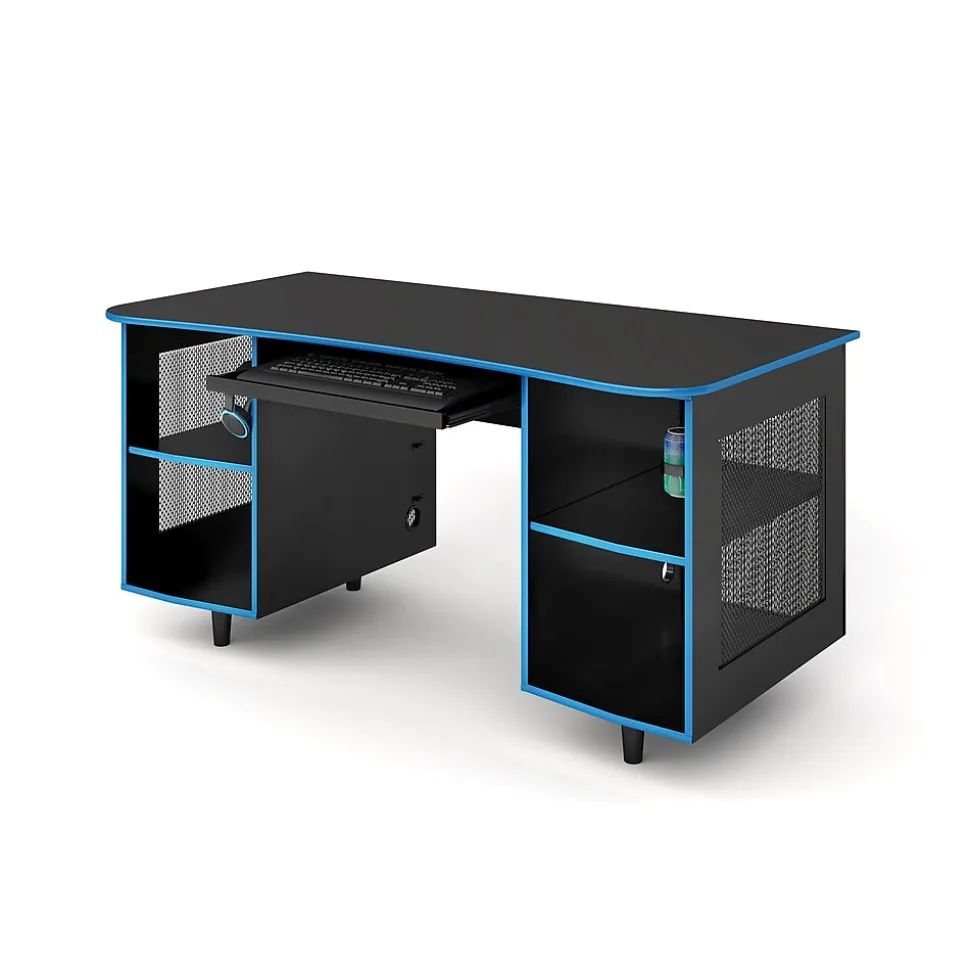 Whalen Emergent Gaming 60"W Computer Desk, Black (SPUS-EGDB)