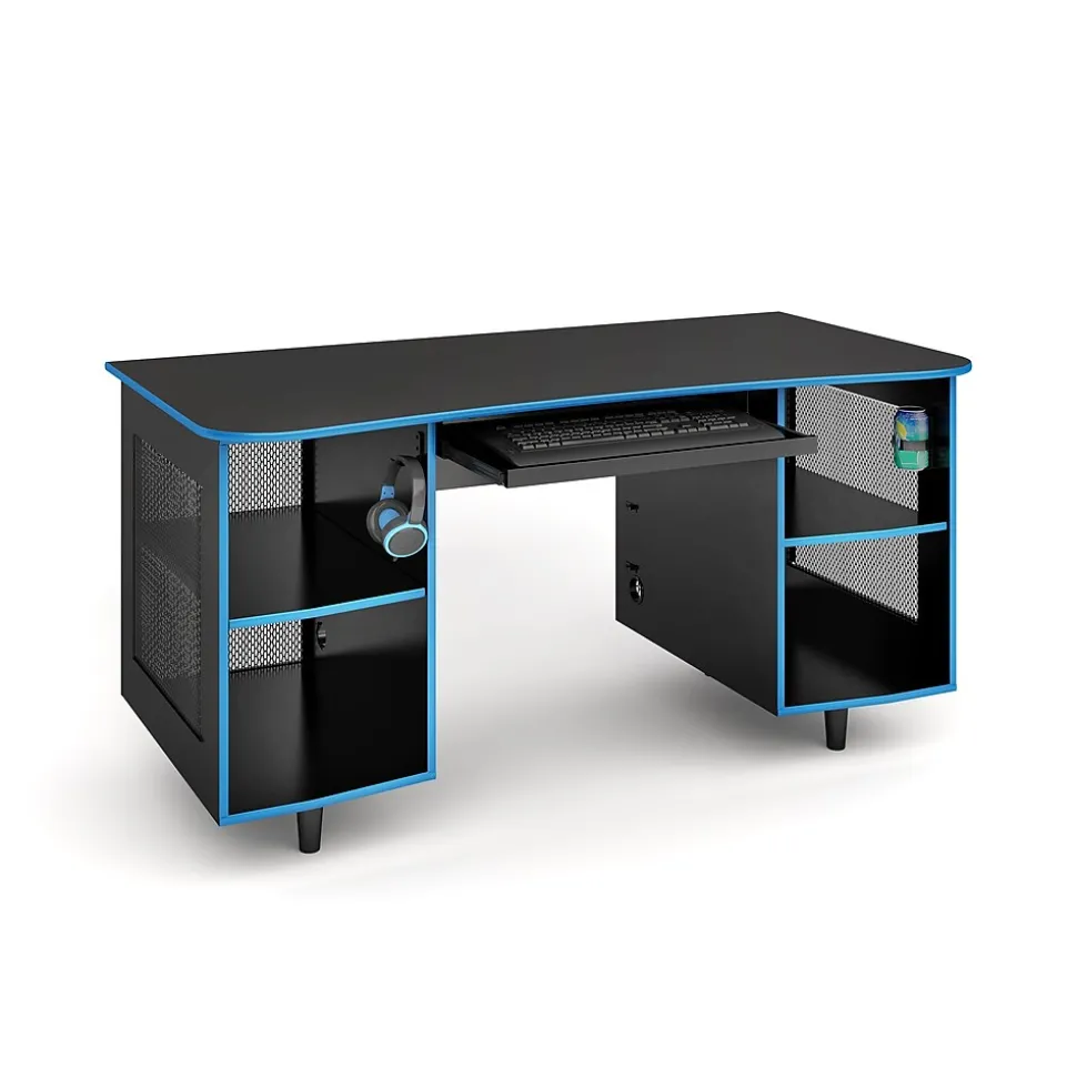 Whalen Emergent Gaming 60"W Computer Desk, Black (SPUS-EGDB)