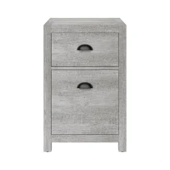 Whalen Fallbrook 2-Drawer Vertical File Cabinet, Letter/Legal Size, 26.25"H x 17"W x 20"D, Smoked Ash (SPUS-FBSF-GM)