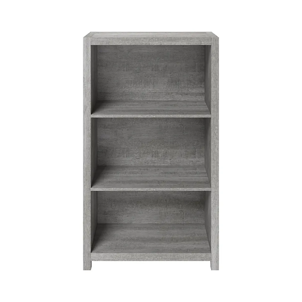 Whalen Fallbrook 3-Shelf 48"H Bookcase, Smoked Ash/Rustic Warm Gray (SPUS-FBBK-GM)