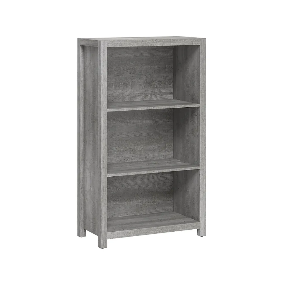Whalen Fallbrook 3-Shelf 48"H Bookcase, Smoked Ash/Rustic Warm Gray (SPUS-FBBK-GM)