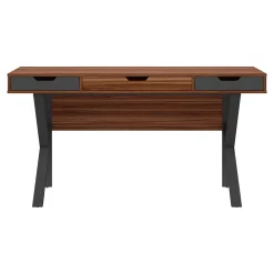 Whalen Stirling 60"W Table, Natural Walnut/Charcoal Gray (SPLS-ST60D)
