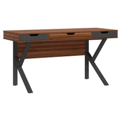 Whalen Stirling 60"W Table, Natural Walnut/Charcoal Gray (SPLS-ST60D)