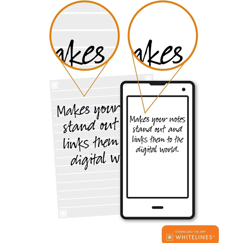 Whitelines Journal, 75.75" x 8.25", Dotted Ruled, Gray, 70 Pages, 12/Carton (17006cs)