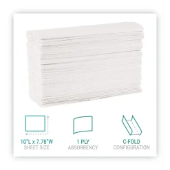 Windsoft C-Fold Paper Towel, 1-Ply, 150 Sheets/Pack, 2400 Sheets/Carton (WIN 101)
