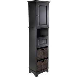 Winsome 20618 Cabinet with Baskets, Black