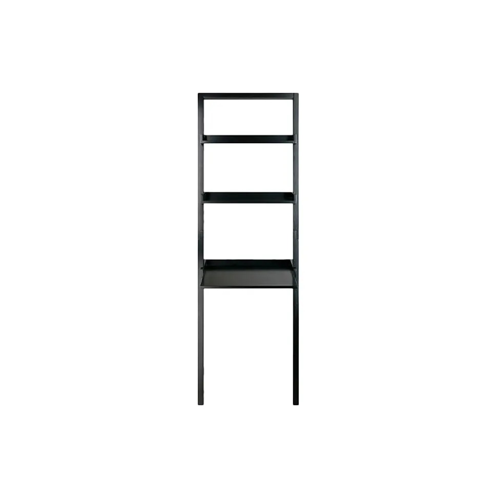 Winsome Bellamy 3-Shelf 69"H Leaning Bookcase, Black (29323)