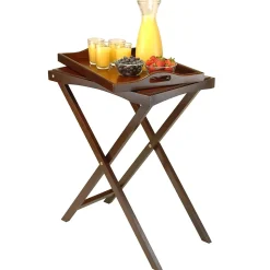 Winsome Folding Butler Tray Table, Antique Walnut (94422)
