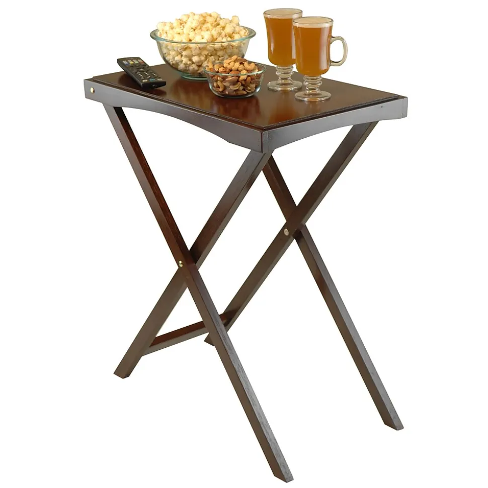 Winsome Folding Butler Tray Table, Antique Walnut (94422)