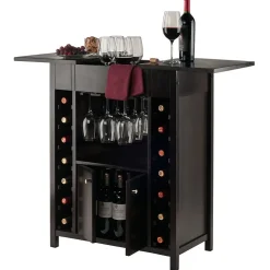 Winsome 37"H Yukon Wine Cabinet Espresso (92655)