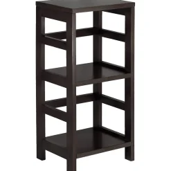 Winsome Leo Solid/Composite Wood 2-Tier Narrow Storage Shelf, Espresso