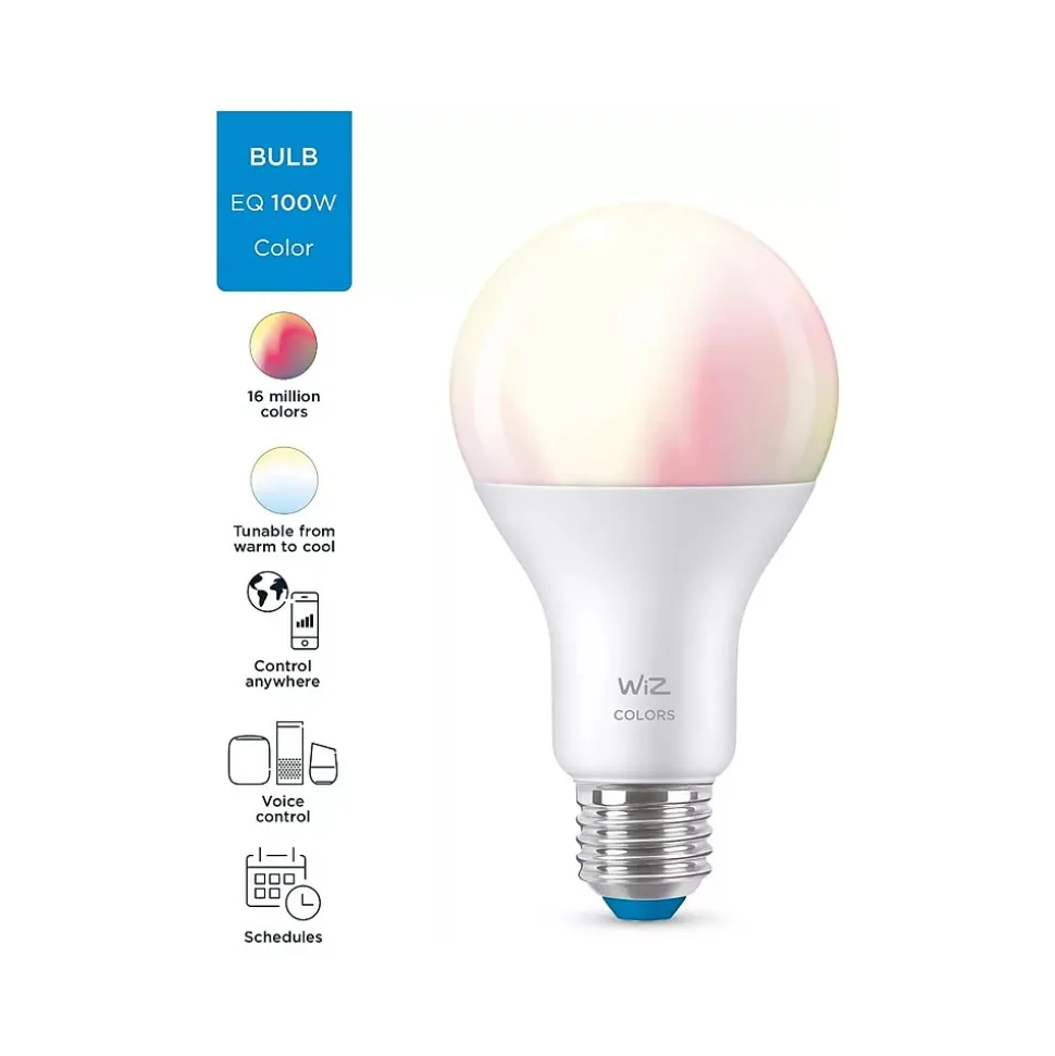 WiZ 100W Equivalent A21 LED Smart Bulb, White (603514)