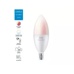 WiZ 40W Equivalent E12 LED Smart Bulb, White (603522)