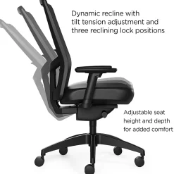 Workplace2.0™ 500 Series Vinyl and Mesh Task Chair, Black (51974)