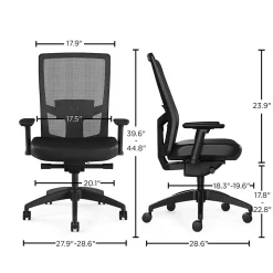 Workplace2.0™ 500 Series Vinyl and Mesh Task Chair, Black (51974)