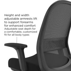 Workplace2.0™ Bedford Ergonomic Fabric/Mesh Swivel Task Chair, Black (UN60991)