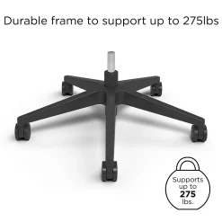 Workplace2.0™ Bedford Ergonomic Fabric/Mesh Swivel Task Chair, Black (UN60991)