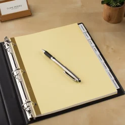 WorkSaver Insertable Tab Index Dividers, 8-Tab, 8-1/2 x 11, Clear, 24 Sets/Box