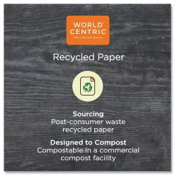 World Centric 100 Percent PCW Recycled Multifold Paper Towels, 1-Ply, Natural, 250/Pack, 16 Packs/Carton (WORTWPAMF)