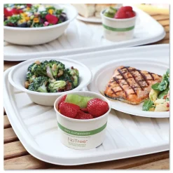 World Centric Fiber Trays, PLA Lined, PFAS Free, 1-Compartment, 18 x 14 x 1, Natural, 100/Carton