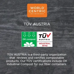 World Centric Fiber Trays, PLA Lined, PFAS Free, 8.2 x 5.7 x 0.7, Natural, 500/Carton