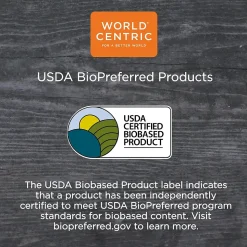 World Centric Fiber Trays, PLA Lined, PFAS Free, 9.1 x 7.1 x 0.7, Natural, 500/Carton