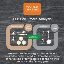 World Centric Fiber Trays, PLA Lined, PFAS Free, 9.1 x 7.1 x 0.7, Natural, 500/Carton