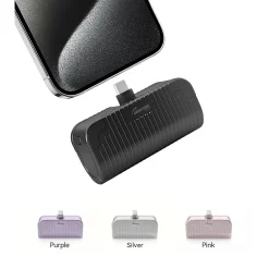 Worryfree Gadgets USB-C Power Bank, 5000 mAh, Black (WED02)