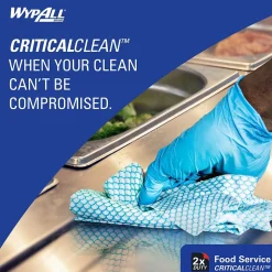 WypAll CriticalClean Fabric Food Service Cloths, 23.5